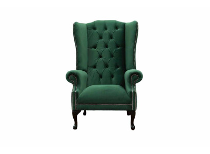 Fauteuil à accoudoirs de fauteuil vert design Canapé en tissu Chesterfield Salon